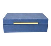 XIGEXIGE Navy Blue Shagreen box Faux Leather Decorative Box,Keepsake And Memory Storage Small Decorative Boxes with Lids for Modern Home Decor Jewelry Box Organizer