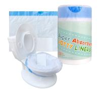 XIGGA 30Pcs Commode Liners with Absorbent Pads, Portable and Easy to Use, Universal Size, Suitable for Disposable Bedside Liners and Travel Toilet Bags