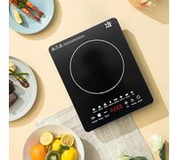 Xigner Single Induction Hob, 1450W Portable Induction Cooker, hot plates for cooking electric, 8 Temperature Settings, Black Frosted Glass, Touch Sensor, Timer, Safety Lock, Overheat Protection