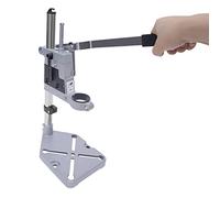 Xigner Universal Drill Press Stand, Power Drilling Bench Adjustable Aluminum Alloy Clamp for 38-43mm Electric Drills, Non-Slip Pillar Drill Stand for Workbench, DIY, Repair, Drilling Precision