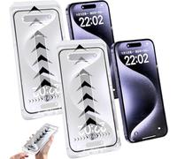 xignfoea Evotech Screen Protector, Evotech 3 in 1 Screen Protector for iPhone, 2 Pack Evo Tech Tempered Glass for iPhone 16/15/14/13/12 Pro Max, Stress-Free & Bubble-Free (2 Pack HD, for iPhone 13)