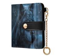 xigua A Lone Wolf Under The Snow Women's RFID Wallet -Sof Leather Small Ladies Purse with Zipper Coin Pocket & ID Window - Purse Card Holder for Women314