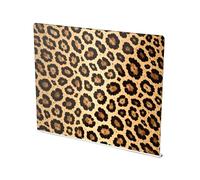 xigua Acrylic Cutting Board with Counter Lip 16.5 x 13.4, Retro Leopard Clear Cutting Board for Kitchen, Non Slip, Countertop Protector for Home Restaurant Sink Stove