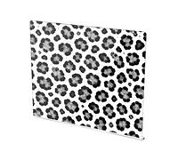 xigua Acrylic Cutting Board with Counter Lip 16.5 x 13.4, White Leopard Pattern Clear Cutting Board for Kitchen, Non Slip, Countertop Protector for Home Restaurant Sink Stove