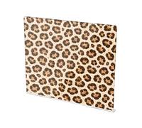 xigua Acrylic Cutting Board with Counter Lip 16.5 x 13.4, Wild Leopard Pattern Clear Cutting Board for Kitchen, Non Slip, Countertop Protector for Home Restaurant Sink Stove