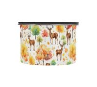 xigua Autumn Deer and Yellow Leaves Airtight Coffee Storage Canister 500ml,Stainless Steel Kitchen Food Storage Container for Grounds Coffee,Beans,Tea,Grains & Sugar665