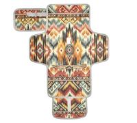 xigua Aztec Print Portable Diaper Changing Pad, Waterproof Baby Changing Mat with Storage Pocket & Built-in Pillow, Foldable Travel Pad, Newborn Gift Set for Boy Girl