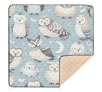 xigua Baby Play Mat - 127 X 127 cm Foldable Waterproof Baby Play Mats Baby Play Mats for Floor, Barn Owl Soft Foam Crawling Mat for Babies and Toddlers Infants, Machine Washable