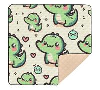 xigua Baby Play Mat - 127 X 127 cm Foldable Waterproof Baby Play Mats Baby Play Mats for Floor, Cute Crocodile Soft Foam Crawling Mat for Babies and Toddlers Infants, Machine Washable