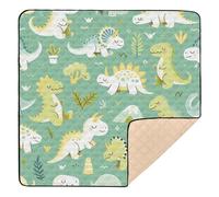 xigua Baby Play Mat - 127 X 127 cm Foldable Waterproof Baby Play Mats Baby Play Mats for Floor, Cute Dinosaur Soft Foam Crawling Mat for Babies and Toddlers Infants, Machine Washable
