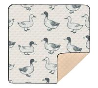 xigua Baby Play Mat - 127 X 127 cm Foldable Waterproof Baby Play Mats Baby Play Mats for Floor, Cute Duck Soft Foam Crawling Mat for Babies and Toddlers Infants, Machine Washable