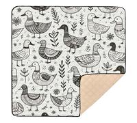 xigua Baby Play Mat - 127 X 127 cm Foldable Waterproof Baby Play Mats Baby Play Mats for Floor, Cute Duck Soft Foam Crawling Mat for Babies and Toddlers Infants, Machine Washable