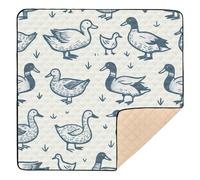 xigua Baby Play Mat - 127 X 127 cm Foldable Waterproof Baby Play Mats Baby Play Mats for Floor, Cute Duck Soft Foam Crawling Mat for Babies and Toddlers Infants, Machine Washable