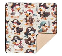 xigua Baby Play Mat - 127 X 127 cm Foldable Waterproof Baby Play Mats Baby Play Mats for Floor, Cute Duck Soft Foam Crawling Mat for Babies and Toddlers Infants, Machine Washable