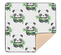xigua Baby Play Mat - 127 X 127 cm Foldable Waterproof Baby Play Mats Baby Play Mats for Floor, Cute Panda Soft Foam Crawling Mat for Babies and Toddlers Infants, Machine Washable