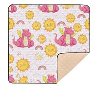 xigua Baby Play Mat - 127 X 127 cm Foldable Waterproof Baby Play Mats Baby Play Mats for Floor, Dragon Cuties Soft Foam Crawling Mat for Babies and Toddlers Infants, Machine Washable