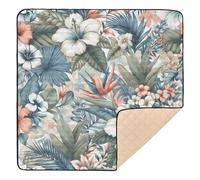 xigua Baby Play Mat - 127 X 127 cm Foldable Waterproof Baby Play Mats Baby Play Mats for Floor, Flourishing Blossom Soft Foam Crawling Mat for Babies and Toddlers Infants, Machine Washable