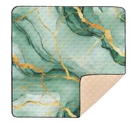 xigua Baby Play Mat - 127 X 127 cm Foldable Waterproof Baby Play Mats Baby Play Mats for Floor, Green Liquid Marble Texture Soft Foam Crawling Mat for Babies and Toddlers Infants, Machine Washable