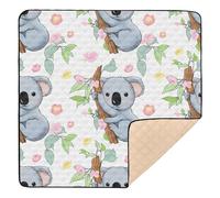 xigua Baby Play Mat - 127 X 127 cm Foldable Waterproof Baby Play Mats Baby Play Mats for Floor, Koala Treetops Soft Foam Crawling Mat for Babies and Toddlers Infants, Machine Washable