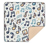 xigua Baby Play Mat - 127 X 127 cm Foldable Waterproof Baby Play Mats Baby Play Mats for Floor, Music Note Soft Foam Crawling Mat for Babies and Toddlers Infants, Machine Washable