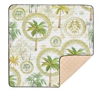 xigua Baby Play Mat - 127 X 127 cm Foldable Waterproof Baby Play Mats Baby Play Mats for Floor, Palm Mandalas Soft Foam Crawling Mat for Babies and Toddlers Infants, Machine Washable