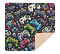 xigua Baby Play Mat - 127 X 127 cm Foldable Waterproof Baby Play Mats Baby Play Mats for Floor, Various Gamepads Soft Foam Crawling Mat for Babies and Toddlers Infants, Machine Washable