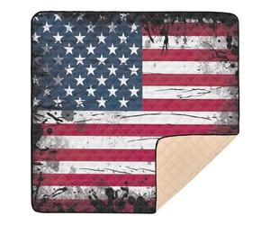 xigua Baby Play Mat - 127 X 127 cm Foldable Waterproof Baby Play Mats for Floor, American Flag Soft Foam Crawling Mat for Babies and Toddlers Infants, Machine Washable