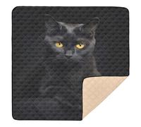 xigua Baby Play Mat - 127 X 127 cm Foldable Waterproof Baby Play Mats for Floor, Black Cat Soft Foam Crawling Mat for Babies and Toddlers Infants, Machine Washable