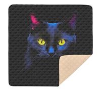xigua Baby Play Mat - 127 X 127 cm Foldable Waterproof Baby Play Mats for Floor, Black Cat Soft Foam Crawling Mat for Babies and Toddlers Infants, Machine Washable