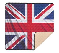 xigua Baby Play Mat - 127 X 127 cm Foldable Waterproof Baby Play Mats for Floor, British Flag Soft Foam Crawling Mat for Babies and Toddlers Infants, Machine Washable