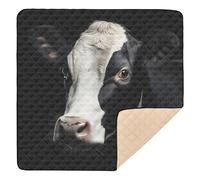 xigua Baby Play Mat - 127 x 127 cm Foldable Waterproof Baby Play Mats for Floor, Cow Pattern Soft Foam Crawling Mat for Babies and Toddlers Infants, Machine Washable