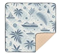 xigua Baby Play Mat - 127 x 127 cm Foldable Waterproof Baby Play Mats for Floor, Cruise Ships Soft Foam Crawling Mat for Babies and Toddlers Infants, Machine Washable