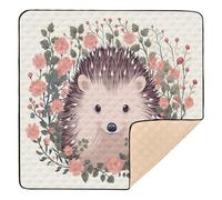 xigua Baby Play Mat - 127 X 127 cm Foldable Waterproof Baby Play Mats for Floor, Cute Hedgehog Soft Foam Crawling Mat for Babies and Toddlers Infants, Machine Washable