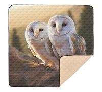 xigua Baby Play Mat - 127 X 127 cm Foldable Waterproof Baby Play Mats for Floor, Cute Owl Soft Foam Crawling Mat for Babies and Toddlers Infants, Machine Washable