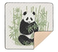 xigua Baby Play Mat - 127 X 127 cm Foldable Waterproof Baby Play Mats for Floor, Cute Panda Bear Soft Foam Crawling Mat for Babies and Toddlers Infants, Machine Washable
