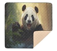 xigua Baby Play Mat - 127 X 127 cm Foldable Waterproof Baby Play Mats for Floor, Cute Panda Soft Foam Crawling Mat for Babies and Toddlers Infants, Machine Washable