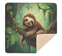 xigua Baby Play Mat - 127 X 127 cm Foldable Waterproof Baby Play Mats for Floor, Cute Sloth Soft Foam Crawling Mat for Babies and Toddlers Infants, Machine Washable