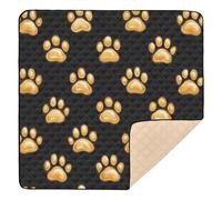 xigua Baby Play Mat - 127 x 127 cm Foldable Waterproof Baby Play Mats for Floor, Dog Paw Prints Soft Foam Crawling Mat for Babies and Toddlers Infants, Machine Washable