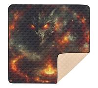 xigua Baby Play Mat - 127 x 127 cm Foldable Waterproof Baby Play Mats for Floor, Dragon Fire Dungeon Soft Foam Crawling Mat for Babies and Toddlers Infants, Machine Washable