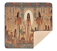 xigua Baby Play Mat - 127 X 127 cm Foldable Waterproof Baby Play Mats for Floor, Egyptian Gods Soft Foam Crawling Mat for Babies and Toddlers Infants, Machine Washable