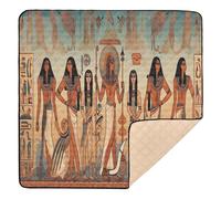 xigua Baby Play Mat - 127 X 127 cm Foldable Waterproof Baby Play Mats for Floor, Egyptian Gods Soft Foam Crawling Mat for Babies and Toddlers Infants, Machine Washable