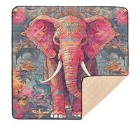 xigua Baby Play Mat - 127 X 127 cm Foldable Waterproof Baby Play Mats for Floor, Elephant Soft Foam Crawling Mat for Babies and Toddlers Infants, Machine Washable