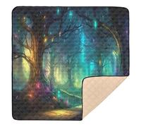 xigua Baby Play Mat - 127 X 127 cm Foldable Waterproof Baby Play Mats for Floor, Fairy Forest Road Soft Foam Crawling Mat for Babies and Toddlers Infants, Machine Washable