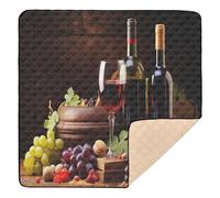 xigua Baby Play Mat - 127 X 127 cm Foldable Waterproof Baby Play Mats for Floor, Farm Wine Soft Foam Crawling Mat for Babies and Toddlers Infants, Machine Washable