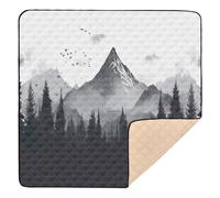 xigua Baby Play Mat - 127 X 127 cm Foldable Waterproof Baby Play Mats for Floor, Nature Mountains Soft Foam Crawling Mat for Babies and Toddlers Infants, Machine Washable