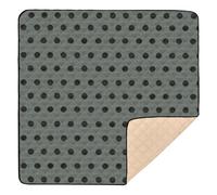 xigua Baby Play Mat - 127 X 127 cm Foldable Waterproof Baby Play Mats for Floor, Polka Dots Grey Black Soft Foam Crawling Mat for Babies and Toddlers Infants, Machine Washable
