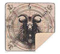 xigua Baby Play Mat - 127 x 127 cm Foldable Waterproof Baby Play Mats for Floor, Satanic Goat Soft Foam Crawling Mat for Babies and Toddlers Infants, Machine Washable