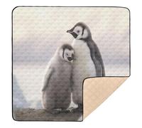 xigua Baby Play Mat - 127 X 127 cm Foldable Waterproof Baby Play Mats for Floor, Two Penguins Soft Foam Crawling Mat for Babies and Toddlers Infants, Machine Washable