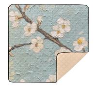 xigua Baby Play Mat - 127 x 127 cm Foldable Waterproof Baby Play Mats for Floor, Van Gogh Art Soft Foam Crawling Mat for Babies and Toddlers Infants, Machine Washable