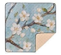 xigua Baby Play Mat - 127 x 127 cm Foldable Waterproof Baby Play Mats for Floor, Van Gogh Art Soft Foam Crawling Mat for Babies and Toddlers Infants, Machine Washable